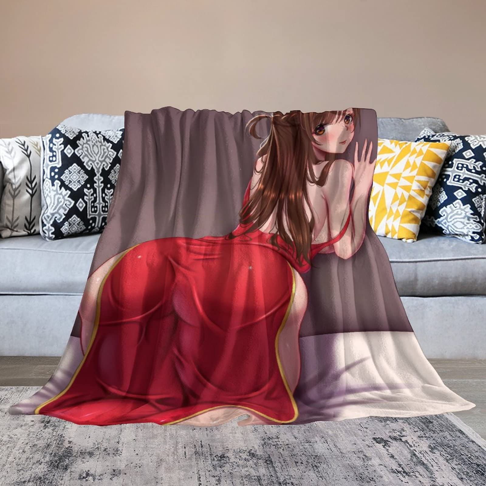 彼女、お借りします 水原千鶴 ブランケット Amazon.co.jp: ブランケット ぶらんけっと 彼女、お借りします かの